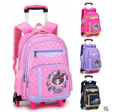 girl's-travel-trolley-backpack-on-wheels-children-trolley-school-backpacks-kid's-luggage-trolley-rolling-bag-school-backpack