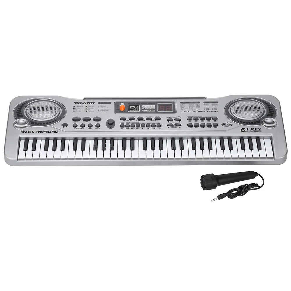  61-Key Keyboard Piano Piano Led Instrument Keyboard 21-Inch Music Education Double-Row Electronic P