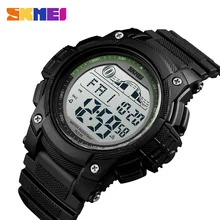 SKMEI Для мужчин часы спортивные 50 м Водонепроницаемый открытый хронограф наручные часы Дата Двойное время светодиодный Дисплей Часы Будильник Relogio Masculino