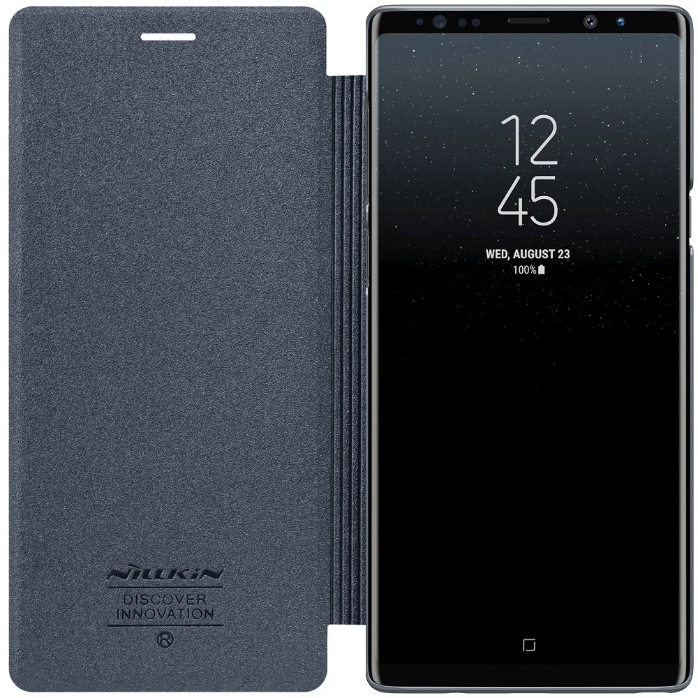 

For Samsung Galaxy Note 9 Case For Samsung Galaxy Note 9 Note9 Cover NILLKIN Sparkle Super Thin Frosted Leather Flip Case Cover