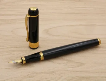 

BAOER 500 Black Lacquered Golden Trim 1.0MM Calligraphy Nib Fountain Pen