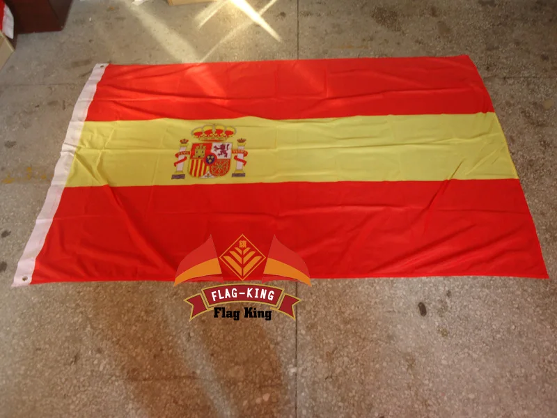 120g/m2 трикотажные полиэфирные Национальный Флаг Испании, 90*150 см, защита от ветра, защита от ультрафиолетовых лучей, цифровая печать, флаг king