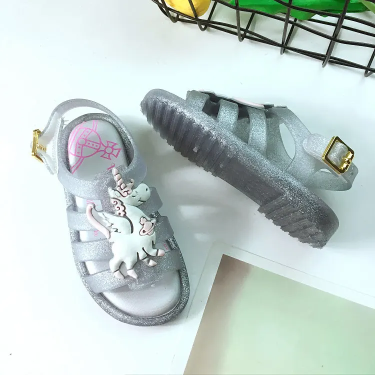 Детские сандалии для малышей мини Melissa Unicorn Новинка лета 2019 обувь девочек