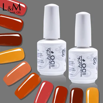 

3 Pcs Lot Gel Nail Polish UV LED Soak Off Long Lasting IDO Gelpolish 15ML Pumpkin Color Series Lacqure Nails Tools