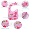 9pcs/set Baby Girl Boy Feeding Bibs Waterproof Apron Cartoon Towel Kids Toddler Dinner baberos Bandanas Burp Cloths 6