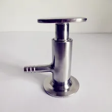 Санитарный трехзажимной игольчатый клапан, трехзажимной OD50, 5, 304 из нержавеющей стали