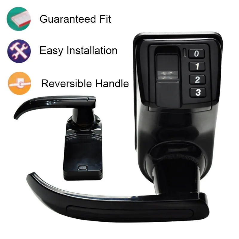 Smart Fingerprint Door Lock Biometric Digital Code Password Keyless Trinity Lock Access Control LS9 Black L&S SL16-001BK-2 Smart Fingerprint Door Lock Biometric Digital Code Password Keyless Trinity Lock Access Control LS9 Black L&S SL16-001BK-2