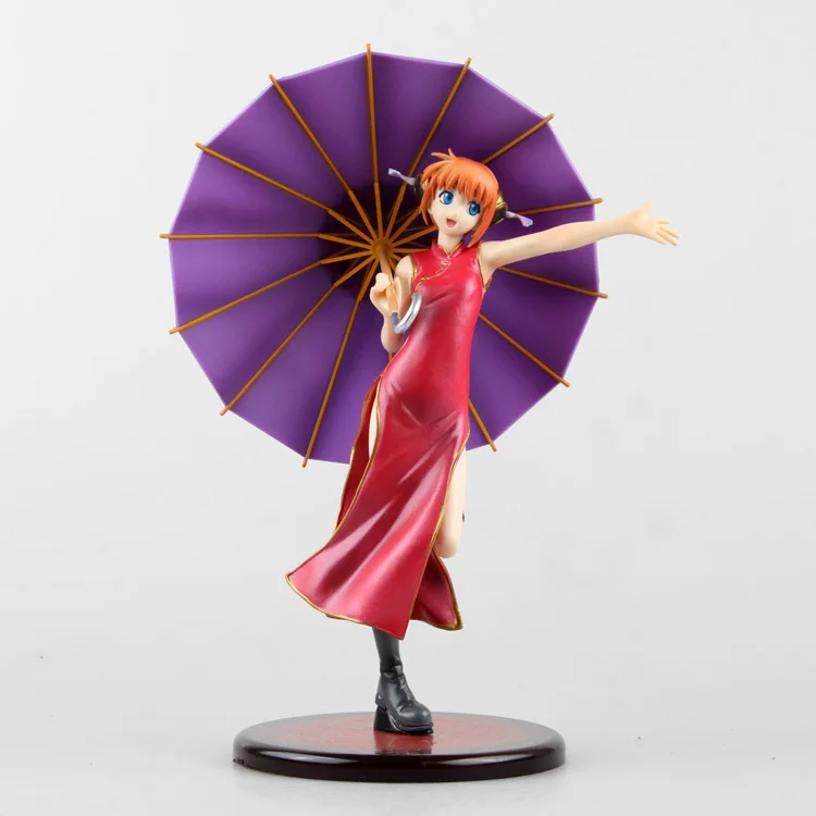 Новый аниме гинтама Серебряная душа Kagura Leader Cheongsam Umbrella G.E.M. Megahouse 22 см фигурка|action
