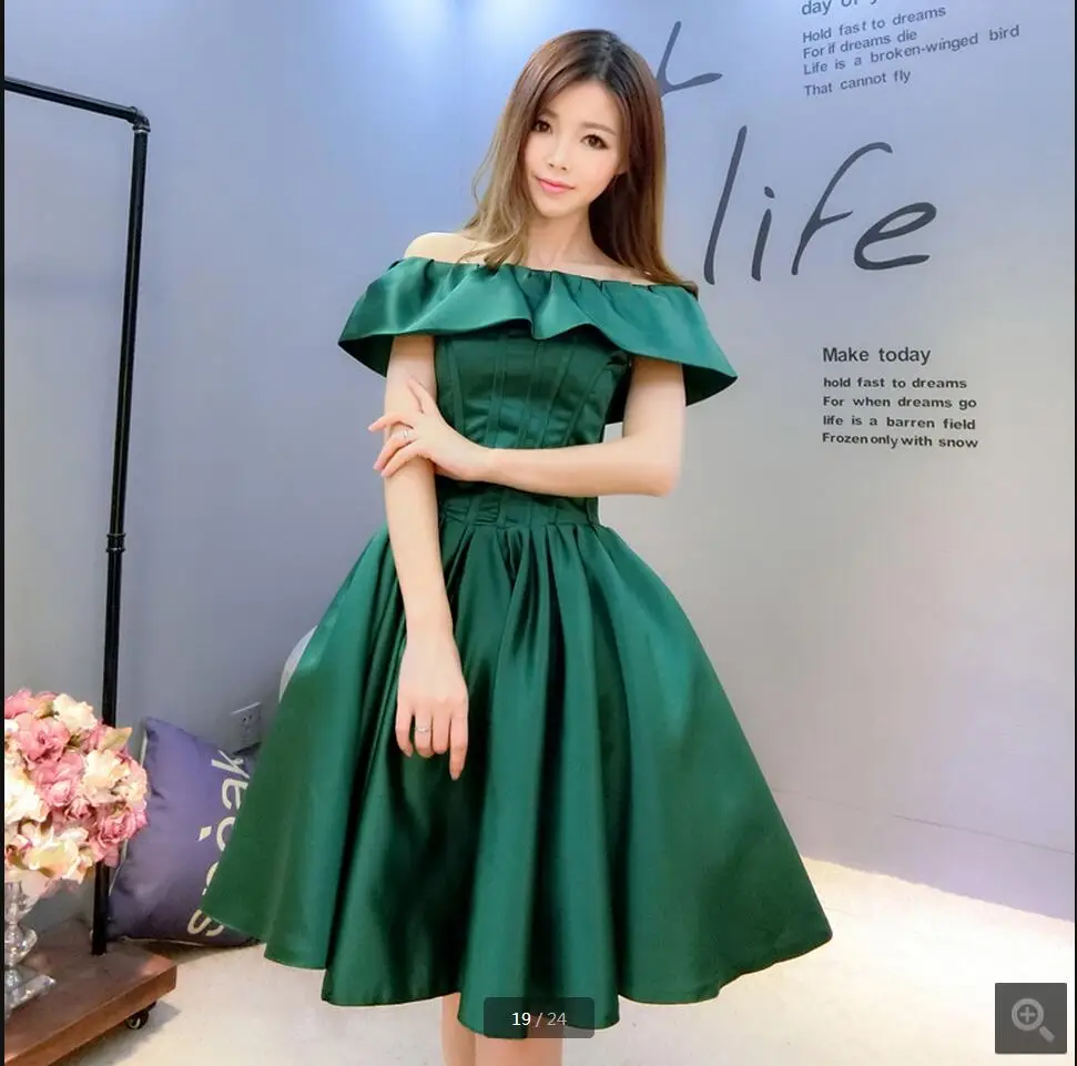 2016 new design a line short prom Dresses off the shoulder petite prom gowns best selling tube prom dress hot sale