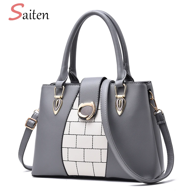 

High Quality Leather Women Handbags Famous Design Brands Women Shoulder Bags Luxury Embroidery Leather Handbags Ladies Tote Bag