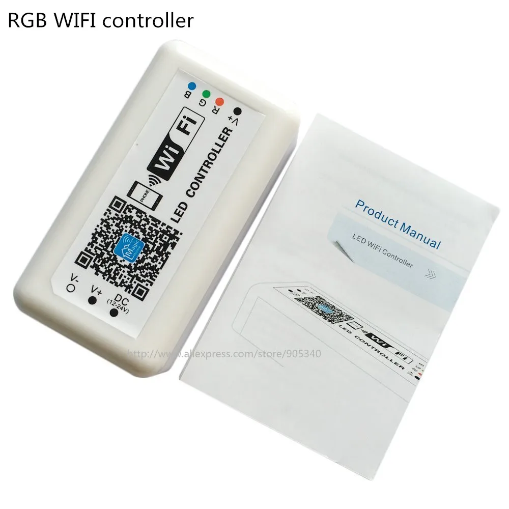 Миниатюрное светодиодное управление Wi Fi лампа rgb DC12 24V 12A для RGB светодиодной ленты
