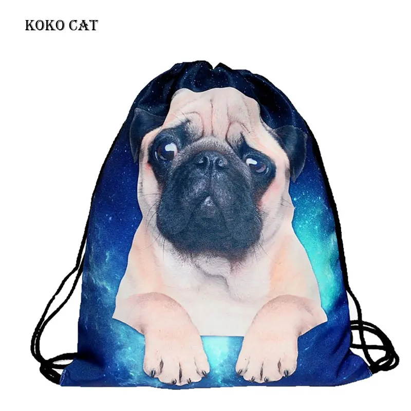 Женский шоппинг Draw Карманный милый рисунок единорога Печать Drawstring Карманный ladiestrining холст маленький рюкзак Mochila - Цвет: bpa28311