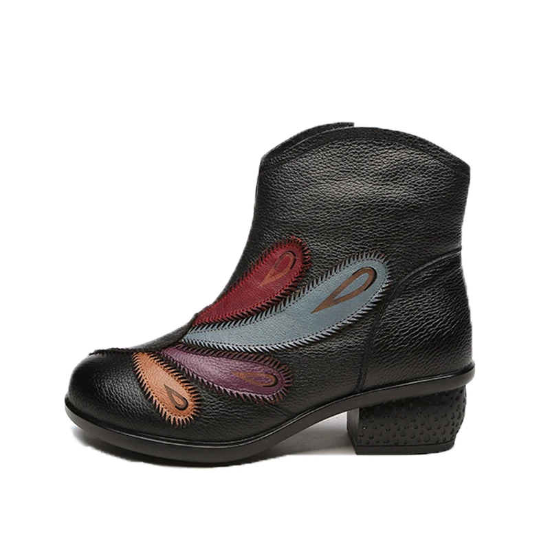 Felpa Xiuteng 2018 Zapatos Genuino púrpura Corto Caliente Negro Botas Tobillo De Invierno Cuero Mujeres Plantilla CBawRZqC