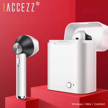 

!ACCEZZ TWS Bluetooth Wireless Earphones Waterproof Stereo Button Control Waterproof Earphone For iphone XS Samsung Mobile Phone