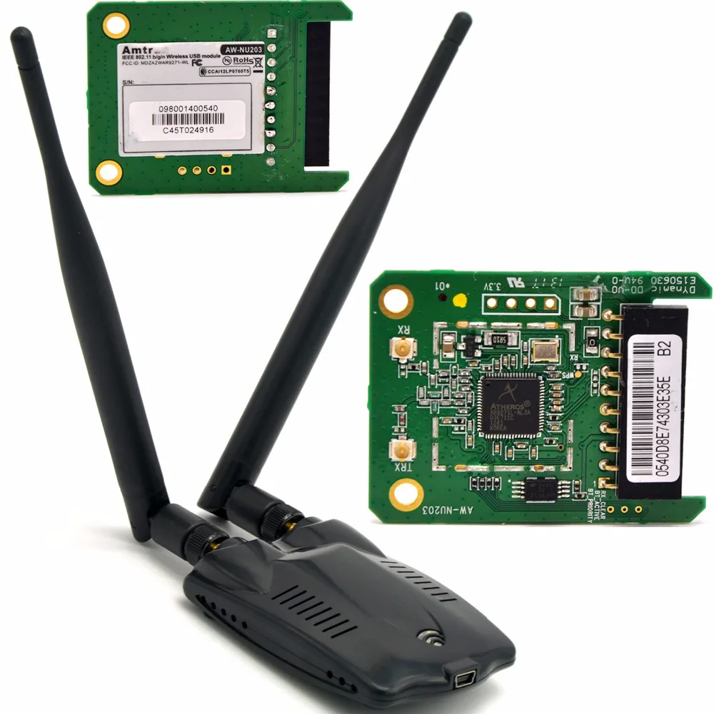 WTXUP Atheros AR9271 802.11n 150 Мбит/с беспроводной USB WiFi адаптер+ 2x 6dBi WiFi антенна для Windows 7/8/10/Kali Linux/Роланд
