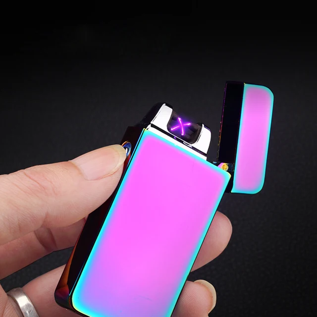 2017 Double Fire Cross Twin Arc Pulse Electronic Cigarette Lighter 2017 Double Fire Cross Twin Arc Pulse Electronic Cigarette Lighter Electric Colorful Charge Usb Lighters Windproof