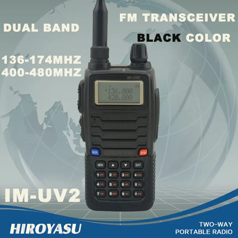 HIROYASU черный цвет Φ 136-174 МГц &amp IM-UV2 два диапазона 5 Вт/3 Вт 128CH FM 65-108 портативный