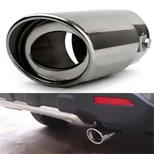 Universal Car Rear Round Exhaust Pipe High Quality Stainless Steel Tail Muffler Tip For Car styling