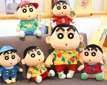

1pc 30cm lovely school uniform T-shirt Crayon Shin-chan plush doll sweet sleep hold pillow stuffed toy girl boy creative gift