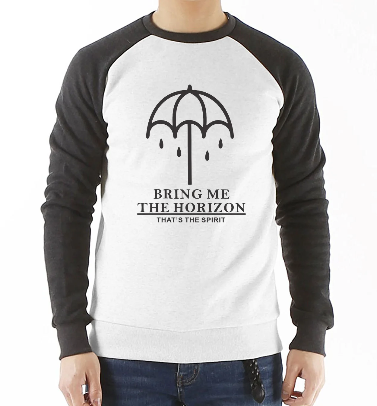 

BRING ME THE HORIZON 2017 Fashion Raglan Sleeve Hoodies Men Brand Heavy Metal sweatshirts man Fleece Homme Tracksuit Camisetas