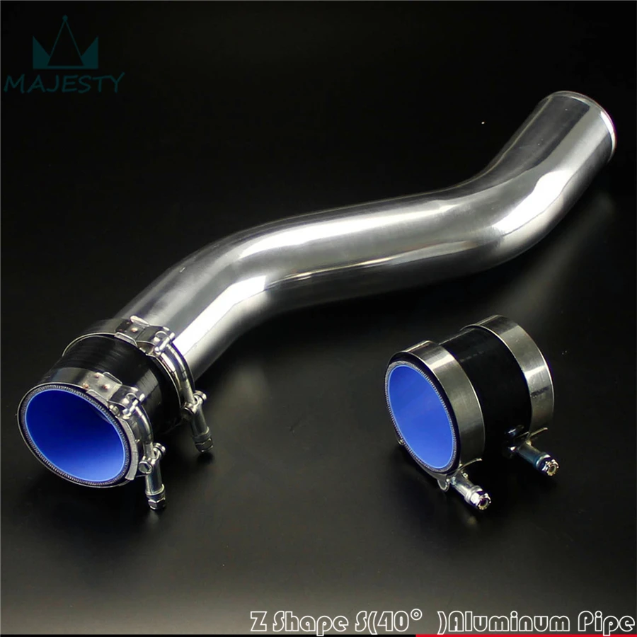 BLACKsilicone hose +70 mm 2.75" Z / S Shape Aluminum Turbo Intercooler