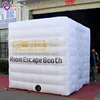 White Inflatable Cube Tent Oxford Cloth LED Light Inflatable Photo Booth 4