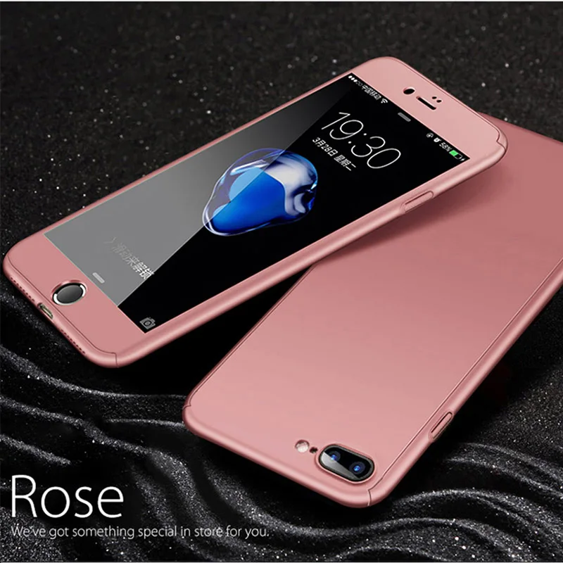 YAMIZOO x 8 Case For iPhone 6s 6 7 Case Cute 360 Hard Matte Phone Cases Cover With Glass For iPhone 6s 6 7 8 Plus Case x Coque   (2)