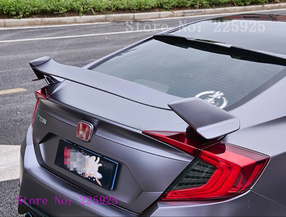 Краски высокое задний спойлер багажника смешивания Цвет заднее крыло для Honda Civic Тип-R задний спойлер 10th Gen 4dr седан