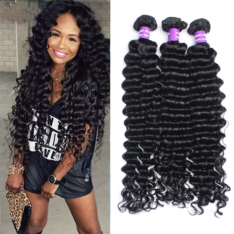 Brazilian Deep Wave Virgin Hair 6A Deep Wave Brazilian Hair 3Pcs