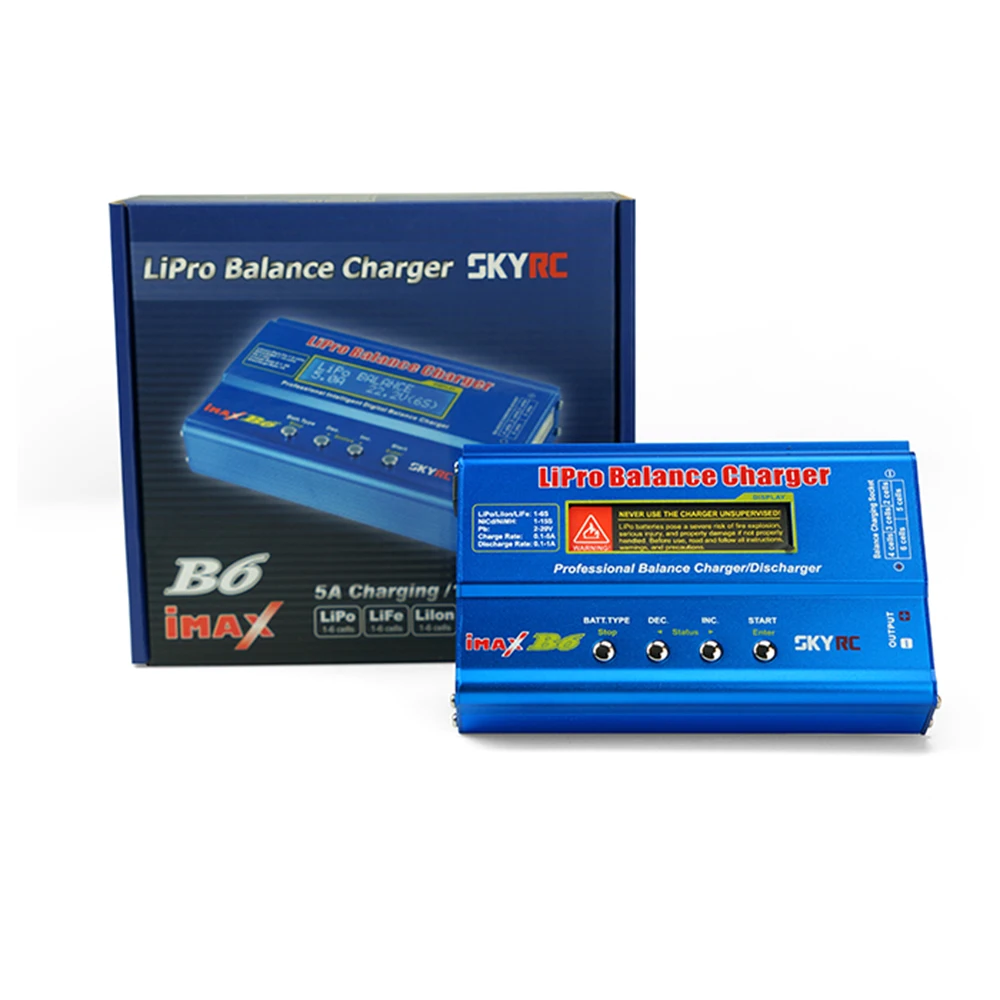 

100% SKYRC iMax B6 Digital LCD RC Lipo NiMh Battery Balance Charger FOR RC Heli RC Car Battery IMAX B6+12V 5A Adapter
