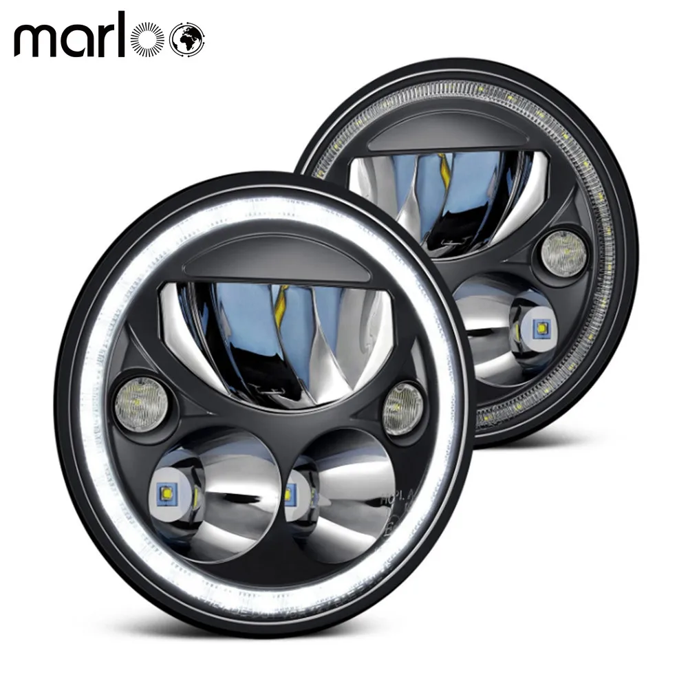 Marloo 2 X Lighting Emarked " Vortex светодиодный налобный фонарь с Halo Ring Для 07-15 Jeep Wrangler JK& JK Unlimited фар