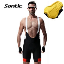 Santic велосипедные шорты с нагрудником для мужчин Pro racing 4D мягкие велосипедные шорты дышащие сетчатые колготки велосипедные шорты отражающие