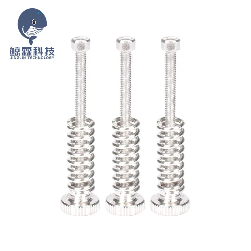 

5pcs 3D printer Leveling components M3 screw Leveling spring Leveling knob suite for 3D printer Heating Bed parts