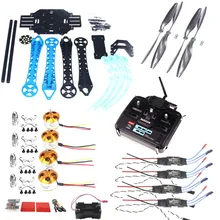F08151-E S500 RC Drone ARF Upgrade Kit Frame + S500 Landing Gear + QQ SUPER 4 Axis Control Board + Carbon Pros + 6CH TX RX