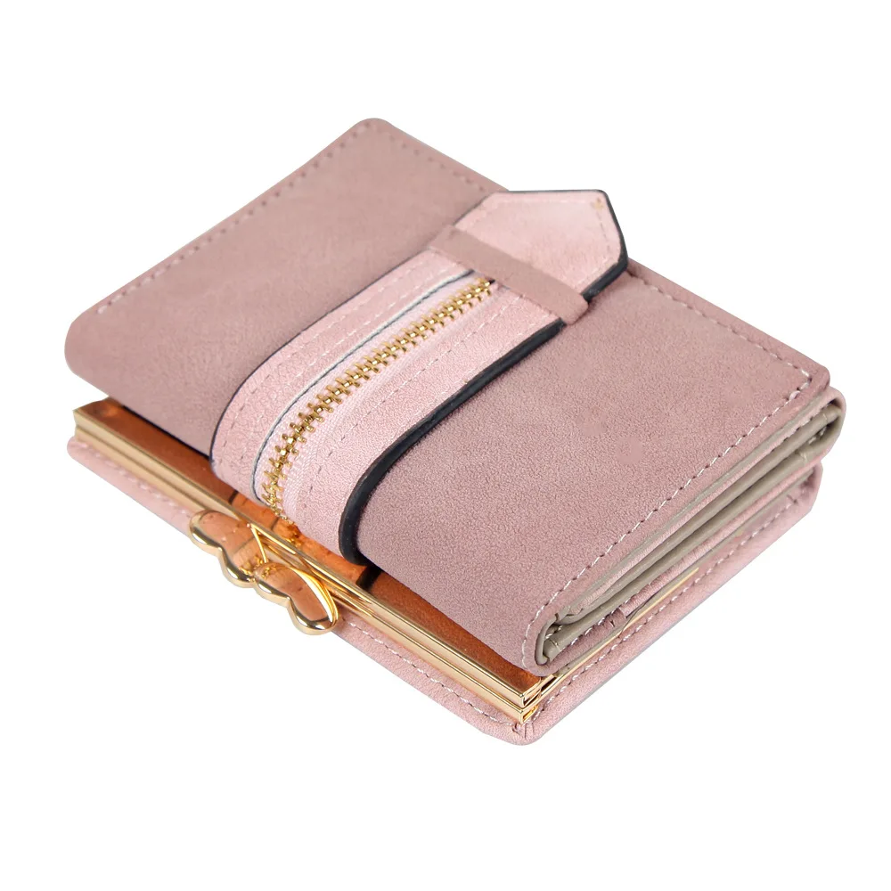 2018 leather women wallet hasp small and coin pocket purse women wallets cards holders luxury ...