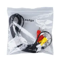 Fasdga Трехместный 3 Мужской RCA Композитный Аудио Видео DVD ТВ AV кабель 1,4 м