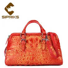 SIPRIKS Original Crocodile Skin Leather Evening Bags American Woman Messenger Bags Fashion Handbags Lady Shoulder Totes Party