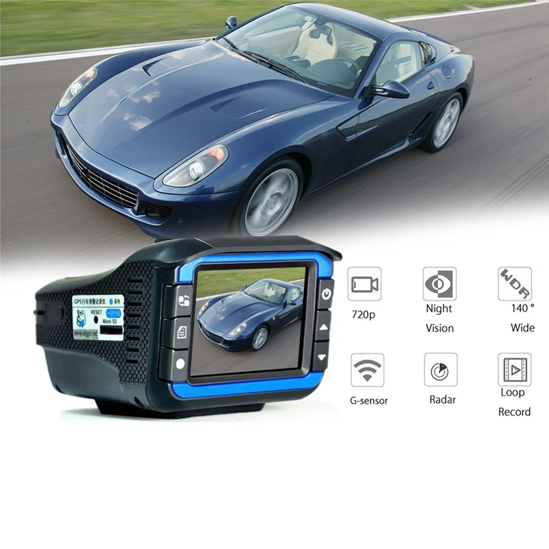 2 In 1 Hd Car Dvr Camera Radar Speedometer Car Driving Recorder Hd Speed Measuring Machine