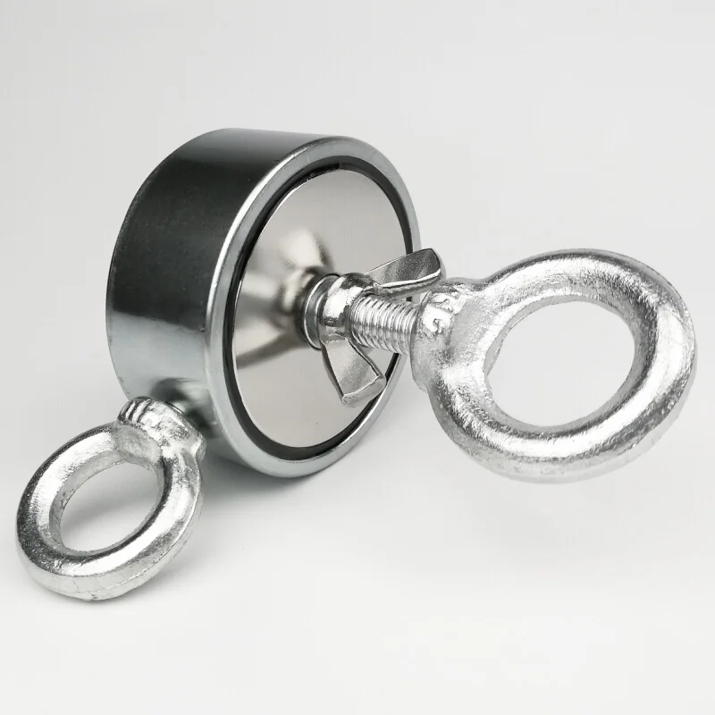 200Kg Double-Sided Neodymium Permanent Magnet 67Mm N52 Powerful Neodymium Permanent Magnet Deep Sea Salvage Magnet High Streng