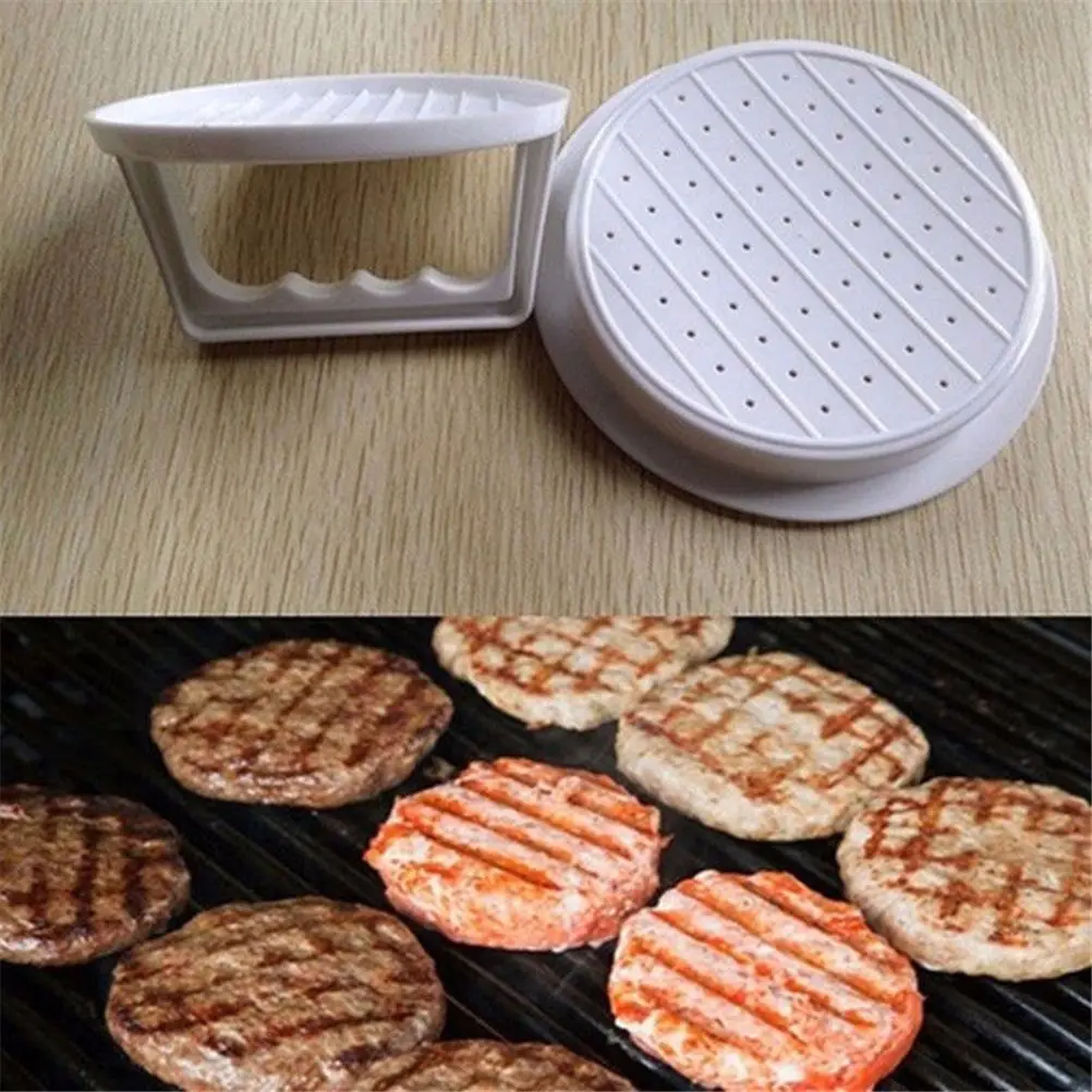 Пластиковый Патти пресс-форма для гамбургера производитель круглый мясной фарш барбекю семейные вечерние DIY инструмент для изготовления гамбургеров Лидер продаж