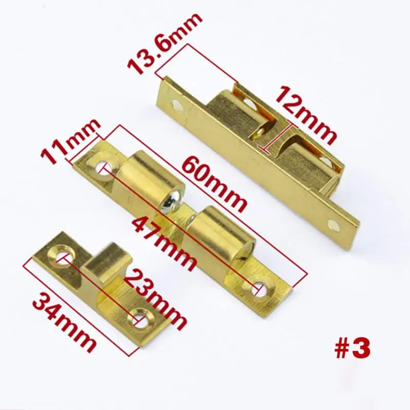 1 комплект дверной замок двери сенсорная защелка шкафы замок переключатель шасси шкаф пружинный шаровой шкафчик Регулируемая латунная дверная пряжка