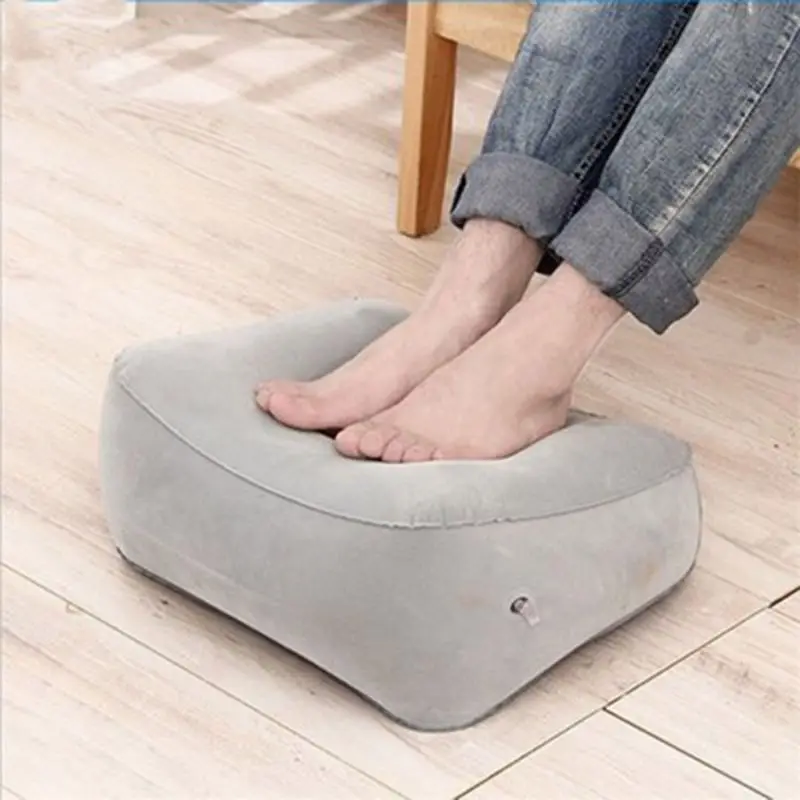 

37x30x20cm Inflatable Travel Portable Pillow Feet Cushion Relax for Airplane Travel