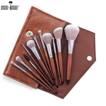 

11Pcs/set Makeup Brushes Set with Bag Cosmetic Foundation Powder Blush Eye Shadow Lip Blend Wooden Make Up Brush Tool Maquiagem