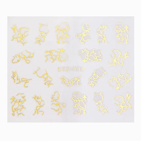 1 шт Весна новая красота воды наклейки слайдеры золото уникальный дизайн для ногтей Маникюр украшения TRSTZ-Y01-29 - Цвет: STZ-Y19 Gold