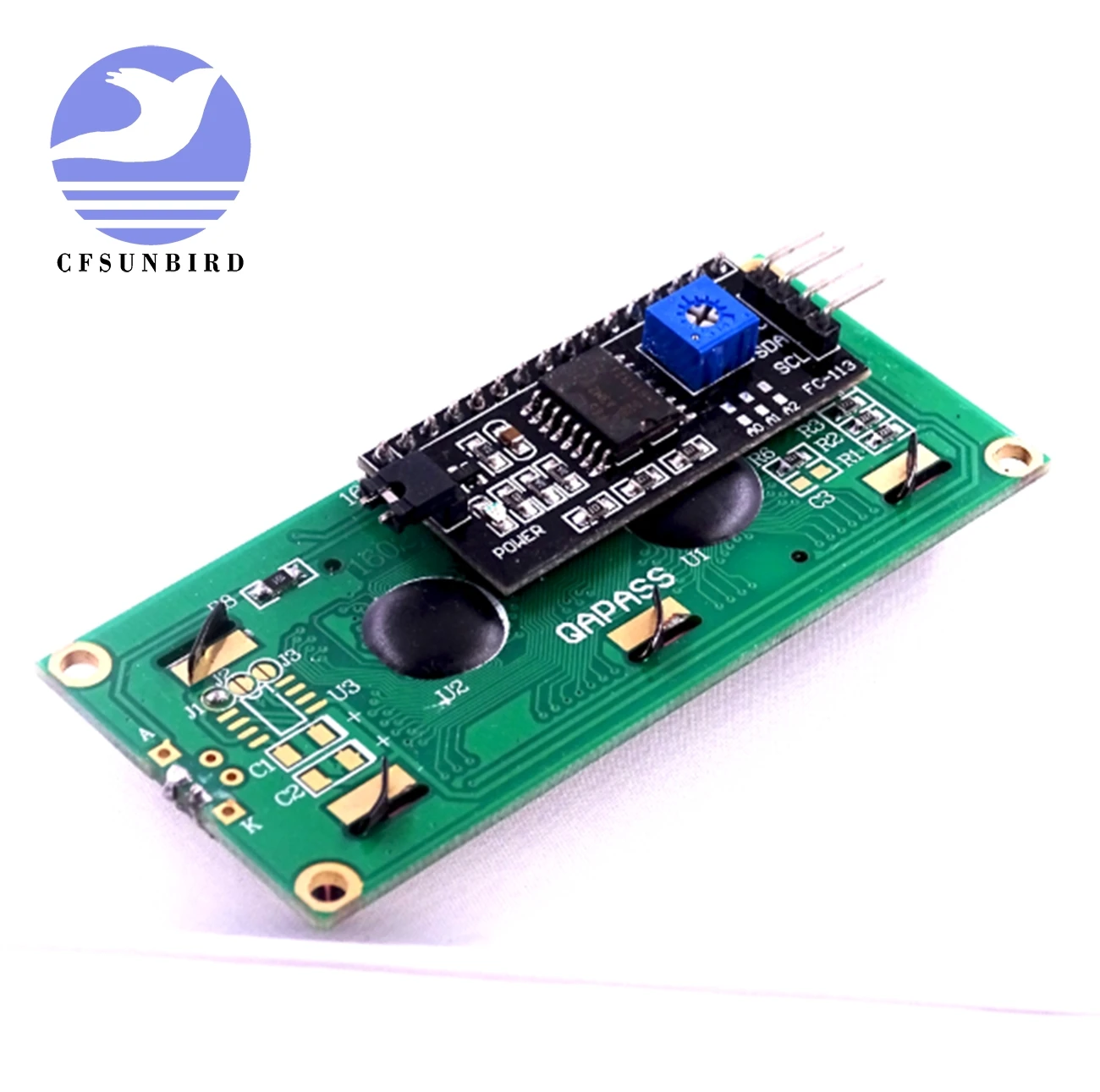 Плата адаптера для ЖК дисплея 1602 + I2C LCD Модуль синий/зеленый экран PCF8574 IIC/I2C 1602|lcd