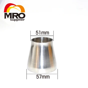 

57mm to 51mm 2-1/4" to 2" Sanitary Weld Reducer Pipe Fittings SS304 Stainless Steel Weld Sanitary Fittings WR57-51
