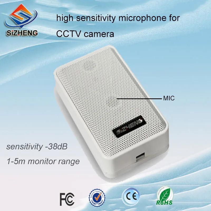 

SIZHENG COTT-S20 CCTV microphone Hi-FI -38dB security camera window counter CCTV sound monitor audio pickups