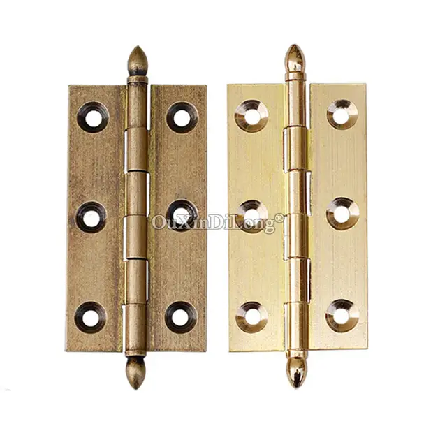 Retro 10pcs European Crown Design Brass Cabinet Door Hinges