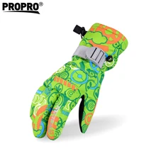 Уличные толстые ветрозащитные женские зимние перчатки для катания на лыжах детские зимние лыжные перчатки для девочек Теплые водонепроницаемые аксессуары для сноуборда