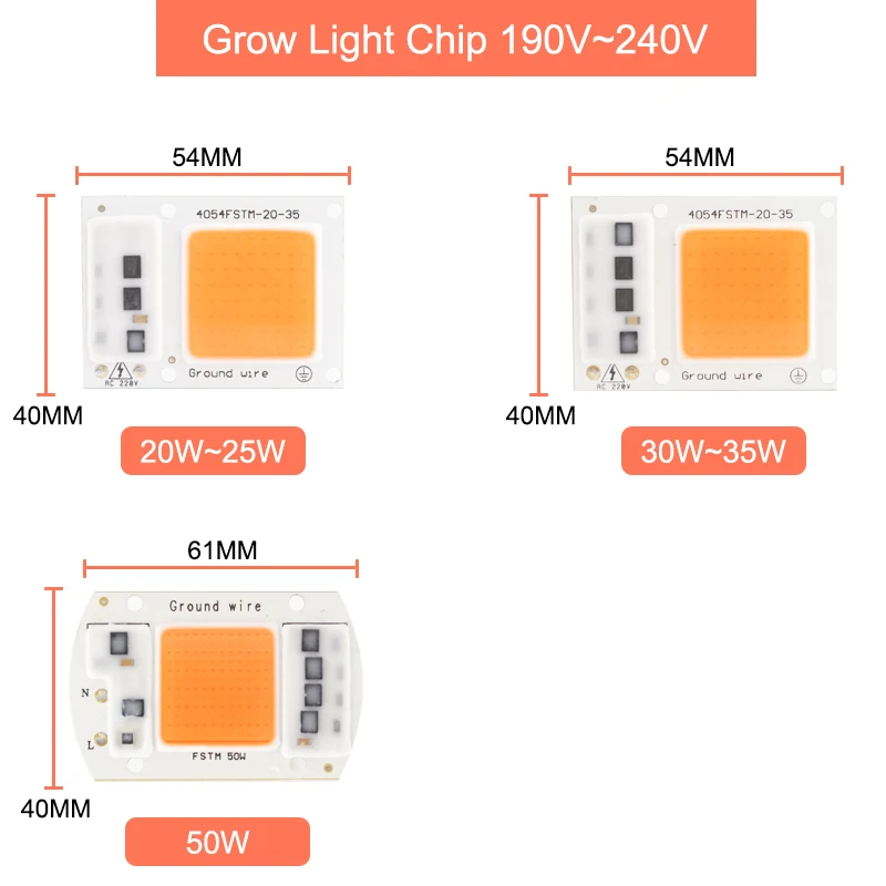 Светодиодный светильник для выращивания, COB/UV, полный спектр/теплый/холодный белый, переменный ток 220 в 240 в, 20 вт, 30 вт, 50 вт, 100 вт, для выращивания цветов